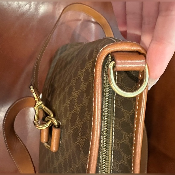 Celine Macadam Vintage Dome style Monogrammed Leather Shoulder Bag/Crossbody EUC - Picture 6 of 15